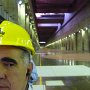 In the generator hall.  The red circles on the ground are the openings for access to the generators.